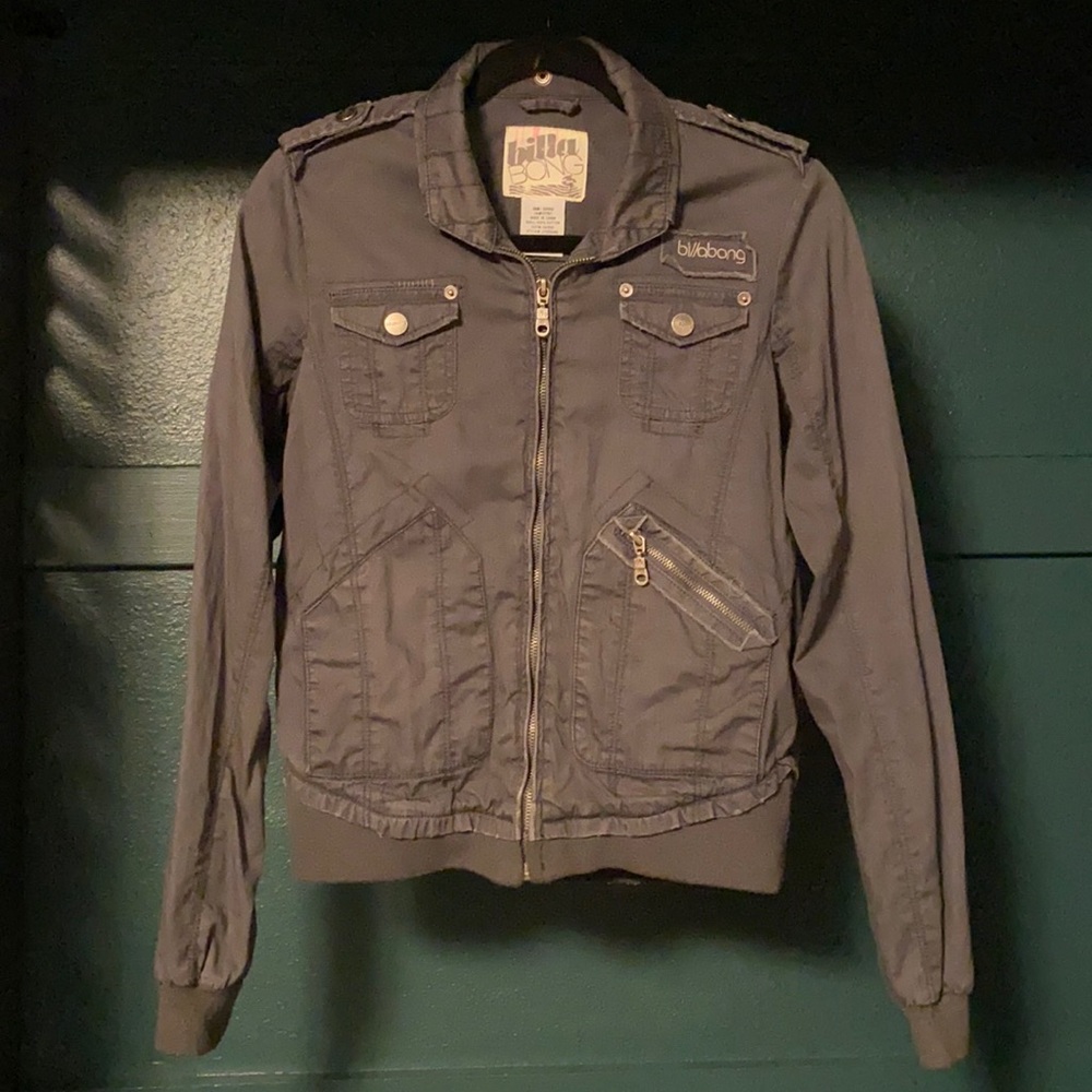 Twilight Bella Swan Movie Prop jacket Billabong Gray Army Style Jacket Medium